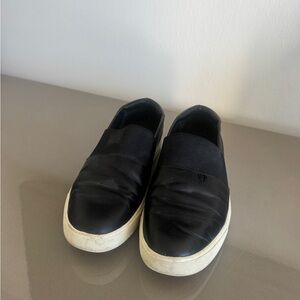 Vince Black and White Men's Slip-On Loafers